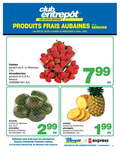 Wholesale Club (QC) Fresh Deals of the Week Flyer March 31 to April 6