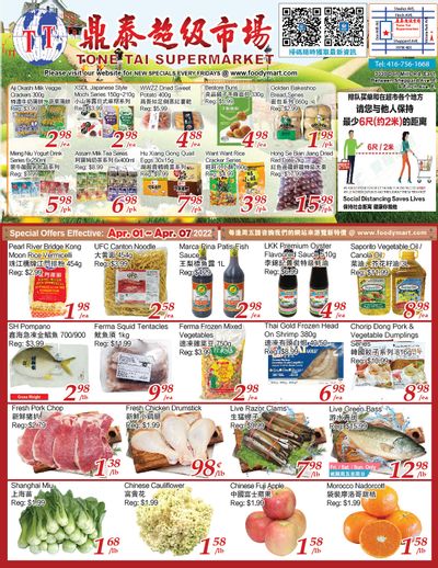 Tone Tai Supermarket Flyer April 1 to 7
