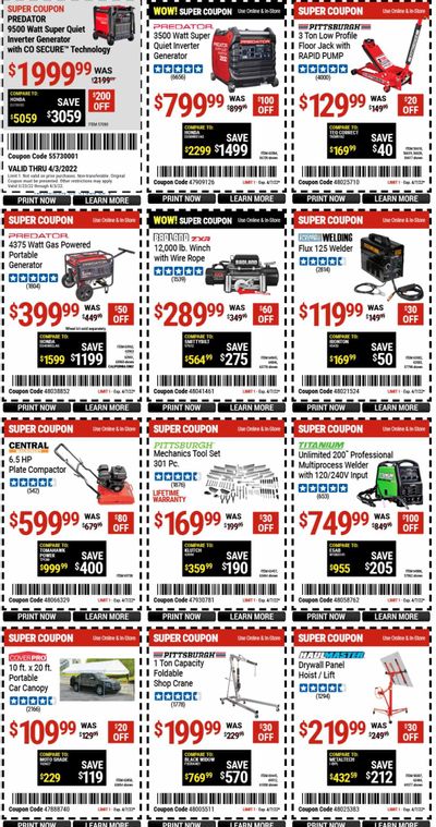 Harbor Freight Weekly Ad Flyer March 31 to April 7