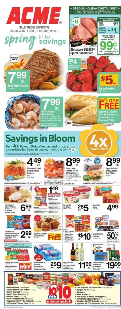ACME (DE, NJ, NY, PA) Weekly Ad Flyer March 31 to April 7