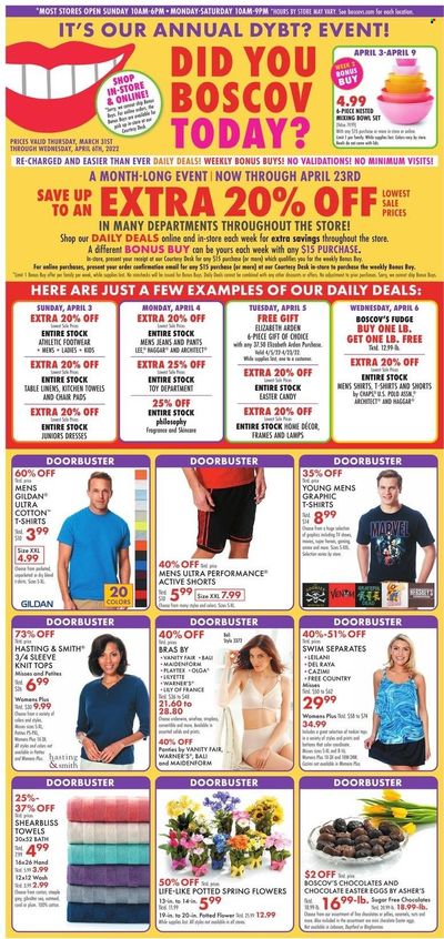 Boscov's (CT, DE, MD, NJ, NY, PA) Weekly Ad Flyer April 1 to April 8