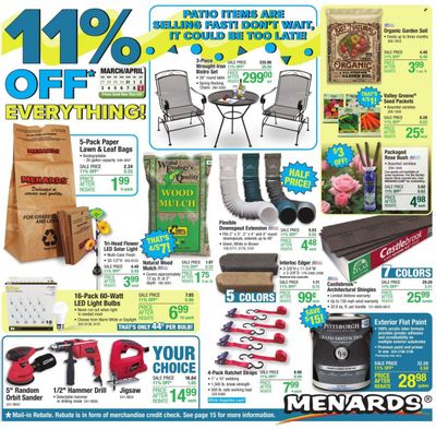 Menards Weekly Ad Flyer April 1 to April 8