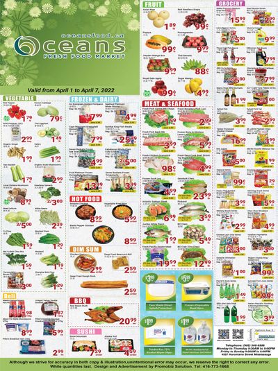 Oceans Fresh Food Market (Mississauga) Flyer April 1 to 7