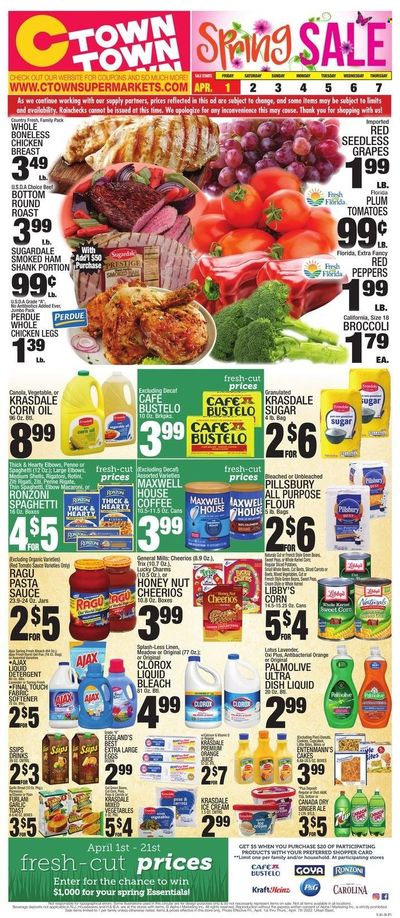 C-Town (CT, FL, MA, NJ, NY, PA) Weekly Ad Flyer April 1 to April 8