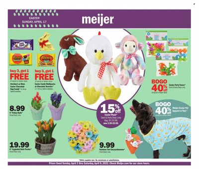 Meijer (IL, IN, KY, MI, OH, WI) Weekly Ad Flyer April 1 to April 8