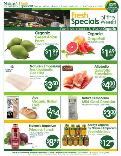 Nature's Emporium Weekly Flyer April 1 to 7