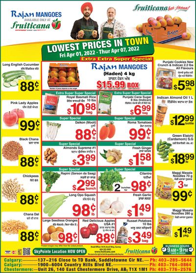 Fruiticana (Calgary) Flyer April 1 to 7