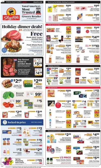 ShopRite (CT, DE, MD, NJ, NY, PA) Weekly Ad Flyer April 3 to April 10