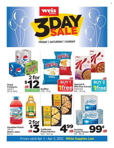 Weis (MD, NY, PA) Weekly Ad Flyer April 3 to April 10