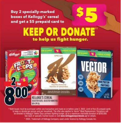 Metro Ontario Kellogg’s Cereal Deal This Week