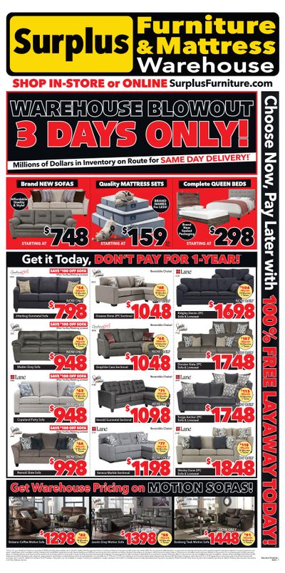 Surplus Furniture & Mattress Warehouse (Fredericton) Flyer April 4 to 10