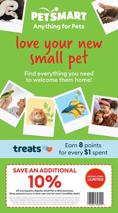 PetSmart Love Your New Small Pet Flyer April 4 to 17