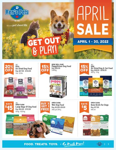 Ren's Pets Depot Monthly Sale Flyer April 1 to 30