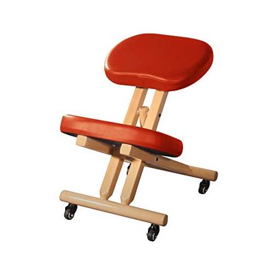Master Massage Comfort Plus Wooden Kneeling Chair Prefect for Home, Office & Meditation (Cinnamon) $99.99 (Reg $152.29)
