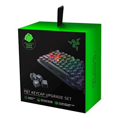 Razer Doubleshot PBT Keycap Upgrade Set for Mechanical & Optical Keyboards: Compatible with Standard 104/105 US and UK layouts - Razer Green $26.99 (Reg $39.99)