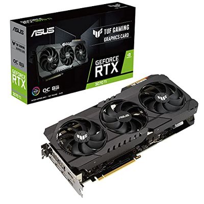 ASUS TUF Gaming NVIDIA GeForce RTX 3070 Ti OC Edition Graphics Card (PCIe 4.0, 8GB GDDR6X, HDMI 2.1, DisplayPort 1.4a, Dual Ball Fan Bearings, Military-Grade Certification, GPU Tweak II) $1089.99 (Reg $1187.99)