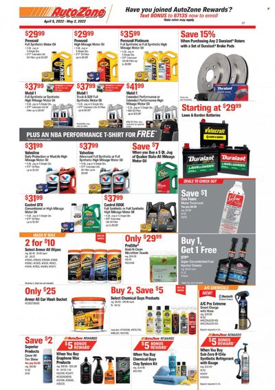 Autozone Weekly Ad Flyer April 5 to April 12