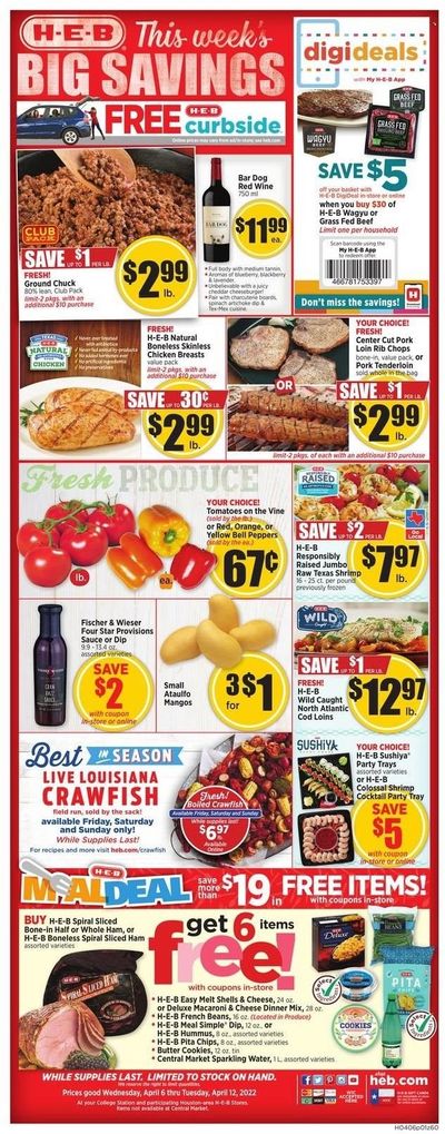 H-E-B (TX) Weekly Ad Flyer April 5 to April 12