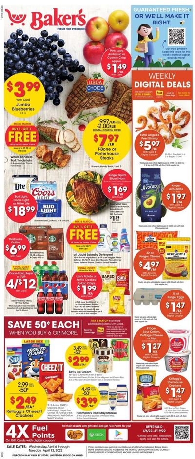 Baker's (NE) Weekly Ad Flyer April 5 to April 12