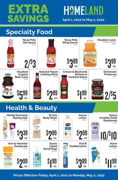 Homeland (OK, TX) Weekly Ad Flyer April 6 to April 13