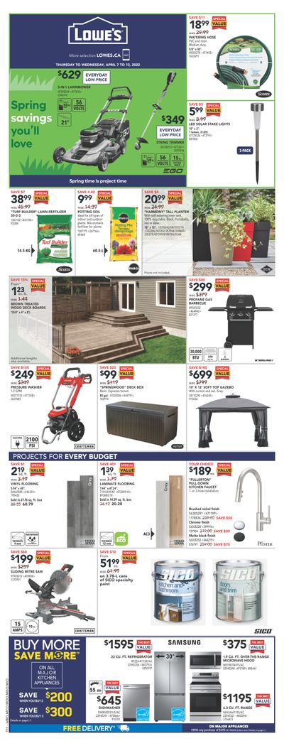Lowe's Flyer April 7 to 13