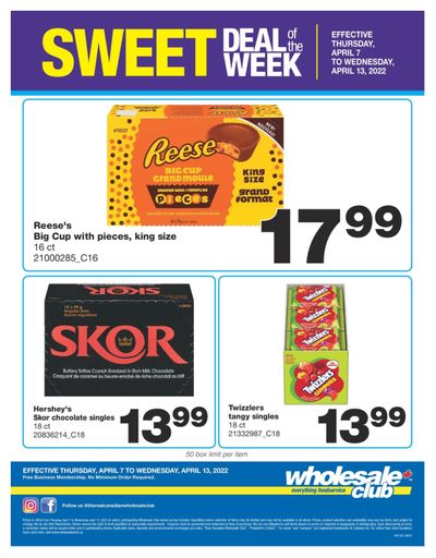 Wholesale Club Sweet Deal of the Week Flyer April 7 to 13