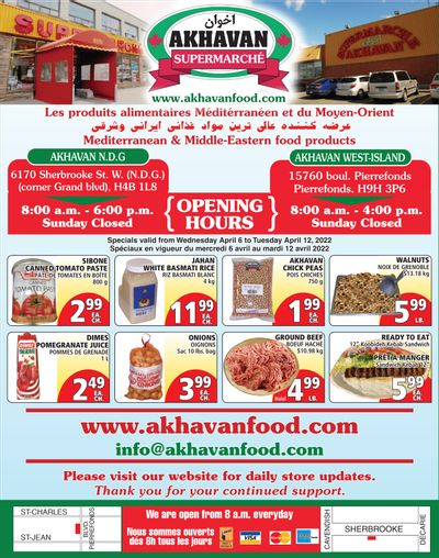 Akhavan Supermarche Flyer April 6 to 12