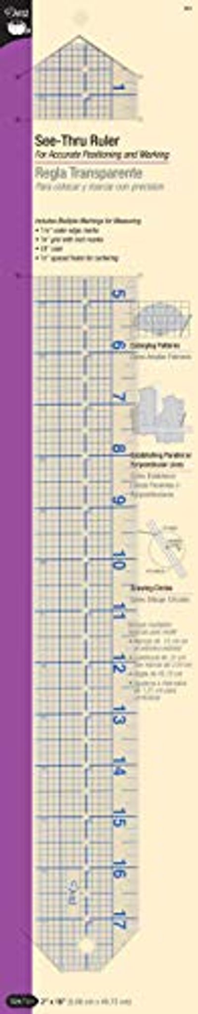 Dritz 831 See Through Ruler for Sewing $9.28 (Reg $12.96)