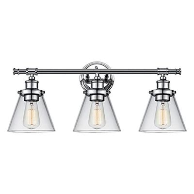 Globe Electric Parker 3 Chrome Vanity Light with Clear Glass Shades 51445 $56.14 (Reg $89.99)
