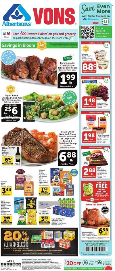 Vons (CA) Weekly Ad Flyer April 6 to April 13