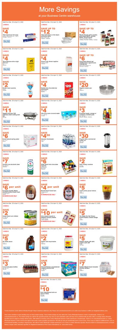 Costco Business Centre (Scarborough, ON) Instant Savings Flyer March 30 to April 12