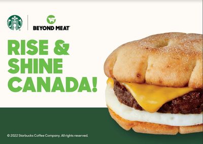 Starbucks Canada Offer: Beyond Meat Cheddar & Egg Breakfast Sandwich + Coffee for Only $5