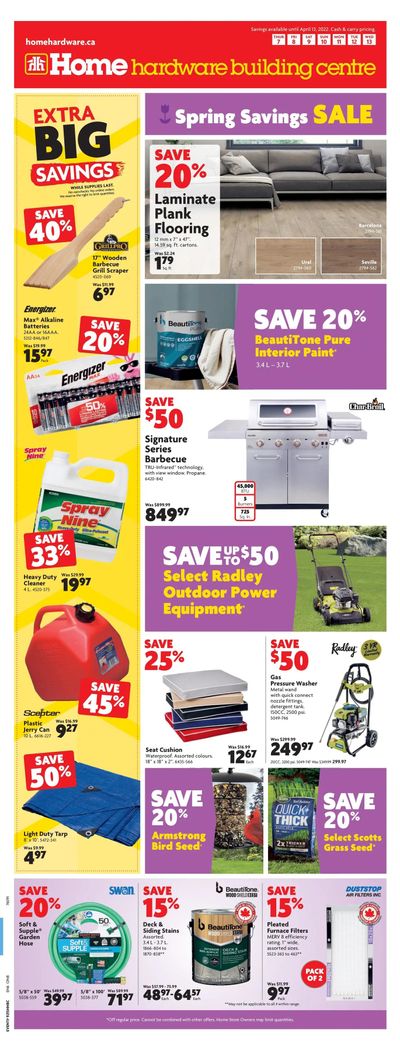 Home Hardware Building Centre (ON) Flyer April 7 to 13