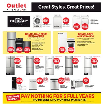 Outlet at Tepperman's Flyer April 8 to 14