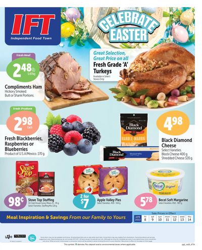 IFT Independent Food Town Flyer April 8 to 14