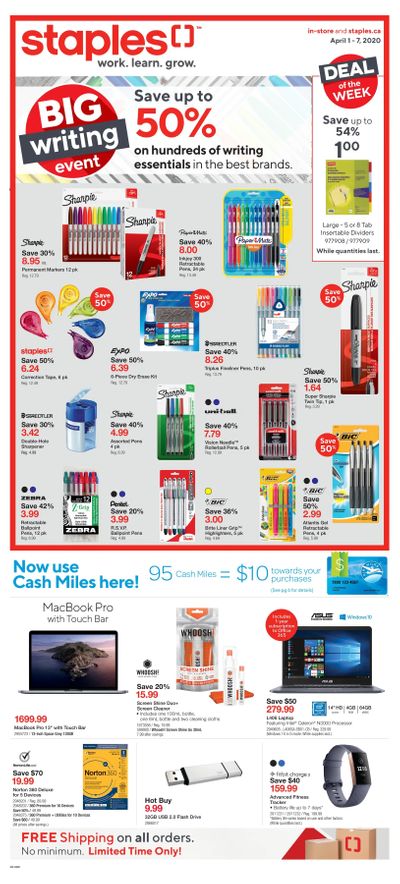 Staples Flyer April 1 to 7