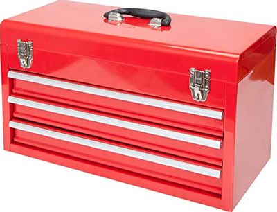 Big Red ANTBD133-XB Torin 20" Portable 3 Drawer Steel Tool Box with Metal Latch Closure, Red $82.72 (Reg $122.56)