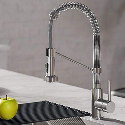 KRAUS Bolden™ Single Handle 18-Inch Commercial Kitchen Faucet with Dual Function Pull-Down Sprayhead in Chrome Finish $149.63 (Reg $192.79)