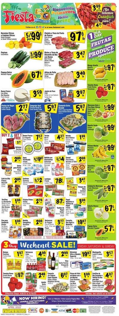 Fiesta Mart (TX) Weekly Ad Flyer April 7 to April 14
