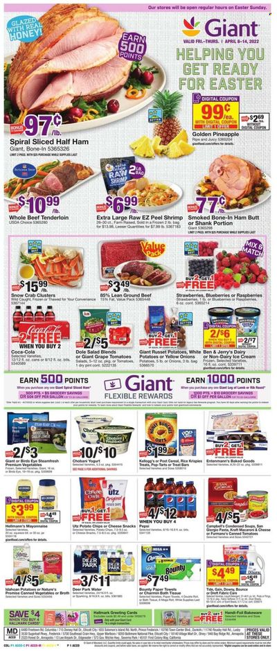 Giant Food (DE, MD, VA) Weekly Ad Flyer April 7 to April 14