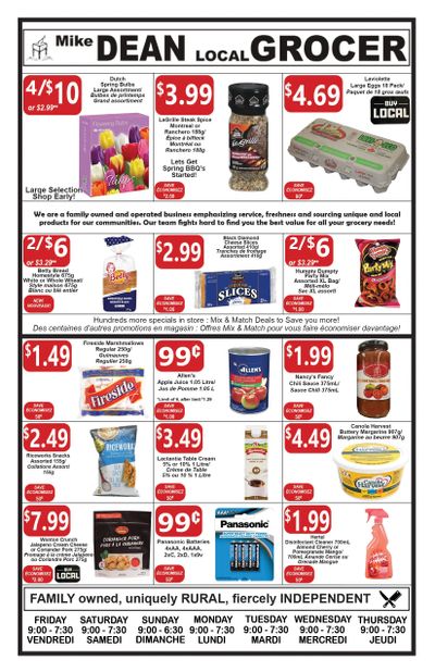 Mike Dean Local Grocer Flyer April 8 to 14