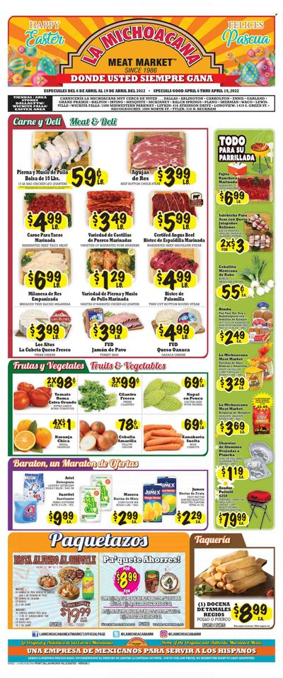 La Michoacana Meat Market (TX) Weekly Ad Flyer April 7 to April 14