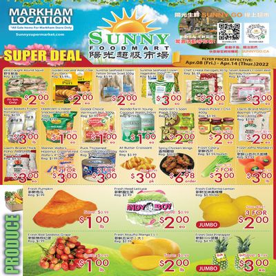Sunny Foodmart (Markham) Flyer April 8 to 14