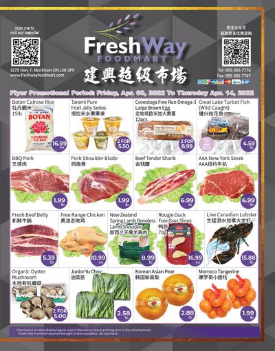 FreshWay Foodmart Flyer April 8 to 14