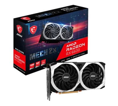 MSI Gaming AMD Radeon RX 6600 128-bit 8GB GDDR6 DP/HDMI Dual Torx Fans FreeSync DirectX 12 VR Ready Graphics Card (RX 6600 MECH 2X 8G) $469.99 (Reg $519.99)