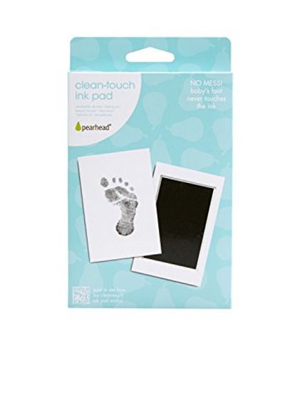 Pearhead Newborn Baby Handprint or Footprint “Clean-Touch” Ink Pad, 2 Uses, Black $7.6 (Reg $9.00)