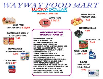 WayWay Food Mart Flyer April 7 to 13