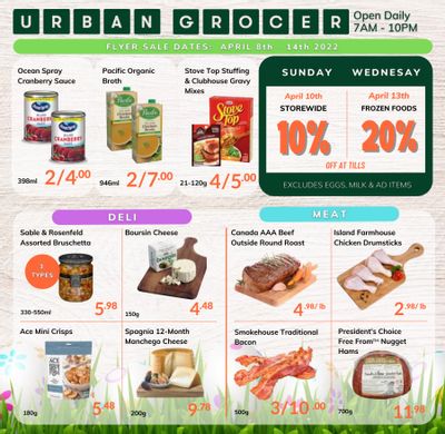 Urban Grocer Flyer April 8 to 14