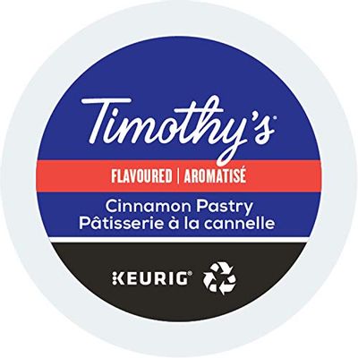 Timothy's Cinnamon Pastry K-Cup Coffee Pods, 24 Count For Keurig Coffee Makers $14.29 (Reg $24.91)
