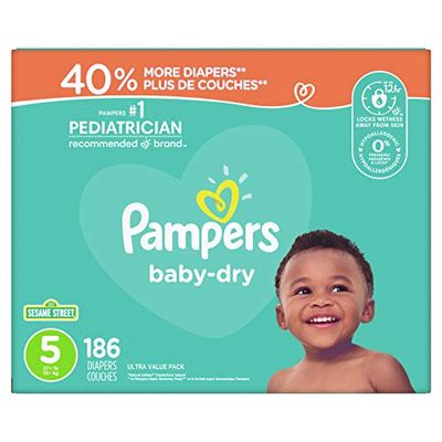 Diapers Size 5 - Pampers Baby Dry Disposable Baby Diapers, 186 Count, Ultra Value Pack $35.97 (Reg $39.97) Diapers Size 5 - Pampers Baby Dry Disposable Baby Diapers, 186 Count, Ultra Value Pack $35.97 (Reg $39.97)